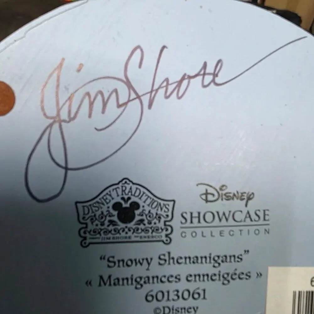 Jim Shore Disney Stitch And Angel Snowman Christmas SIGNED Figure